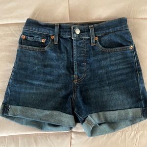 Levi’s Dark Wash Wedgie Shorts